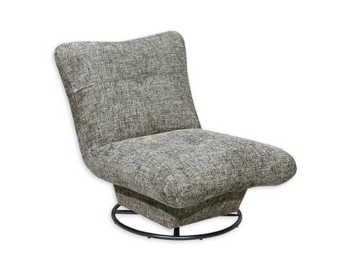 Stella Trading Maranello Sessel Wohnzimmer, Mixed Grey - Bequemer Fernsehsessel Relaxsessel drehbar - 96 x 75 x 93 cm (B/H/T)