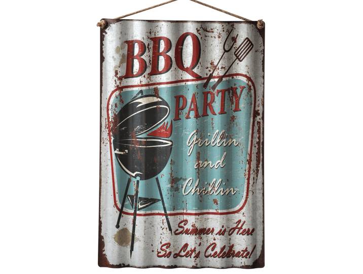 Plaque rectangulaire ''BBQ Party''
