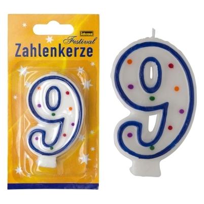 Idena Zahlenkerze "9" (1 Stk.) (22692103)