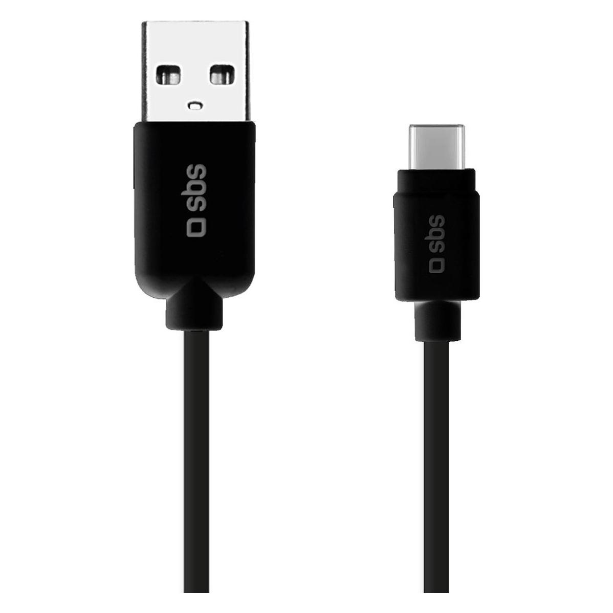 SBS Datenübertragungs- und Ladekabel Typ C - USB 2.0 (1 m, USB 2.0) (TECABLETYC1KPOS)