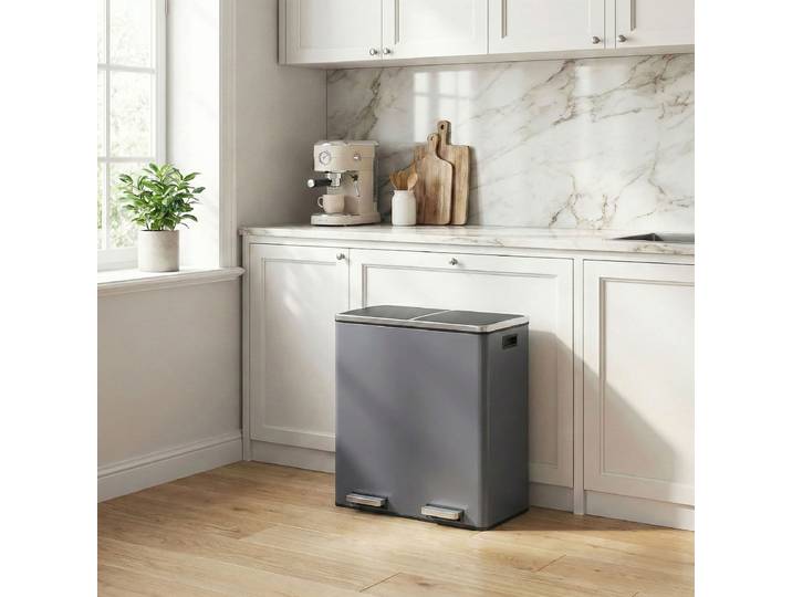 Poubelle Montferrat III 59 x 62 x 37cm Gris/Gris