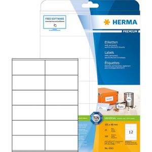 Herma Premium 4363 300 Etiketten weiß 105x48 mm, 300 Stück