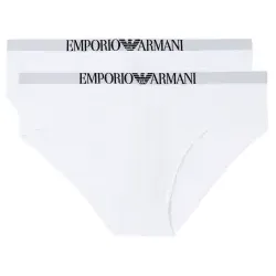 Emporio Armani für Herren. EM000251_AF14134 Set 2 weiße Max-Slips (S), Heimtextilien, Viskose