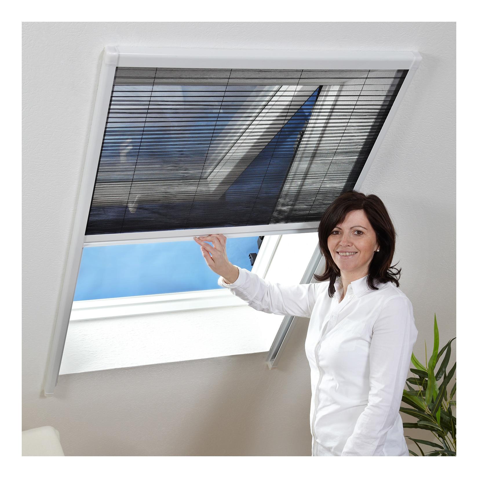 Insektenschutz-Dachfenster-Plissee 110x160 cm in Weiß