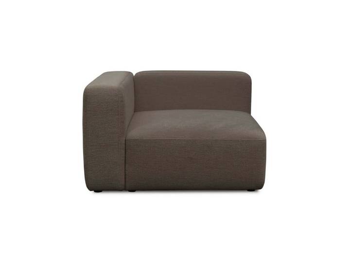 mokebo Ecksofa Sofa Module 'Cubo', in Braun Chenille, Eckteil links, jederzeit erweiterbar, kein Aufbau erforderlich