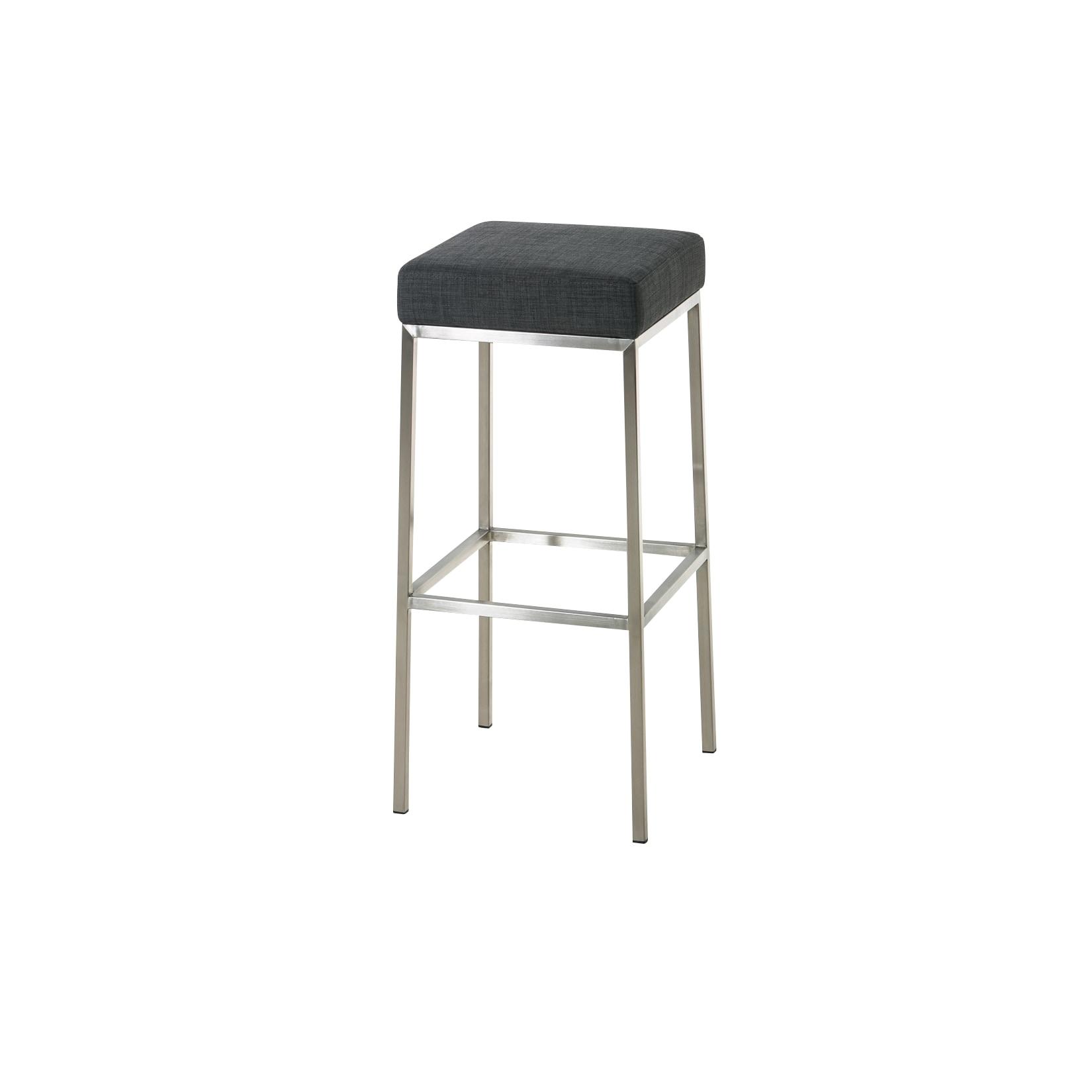 CLP Barhocker Montreal E85 Stoff - Farbe: dunkelgrau, Gestellfarbe: edelstahl