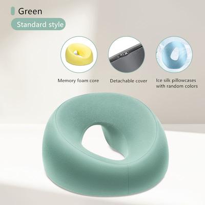 Discount Dollar Deals Ergonomic Memory Foam Face Head Rest Pillow For Beauty Salons green