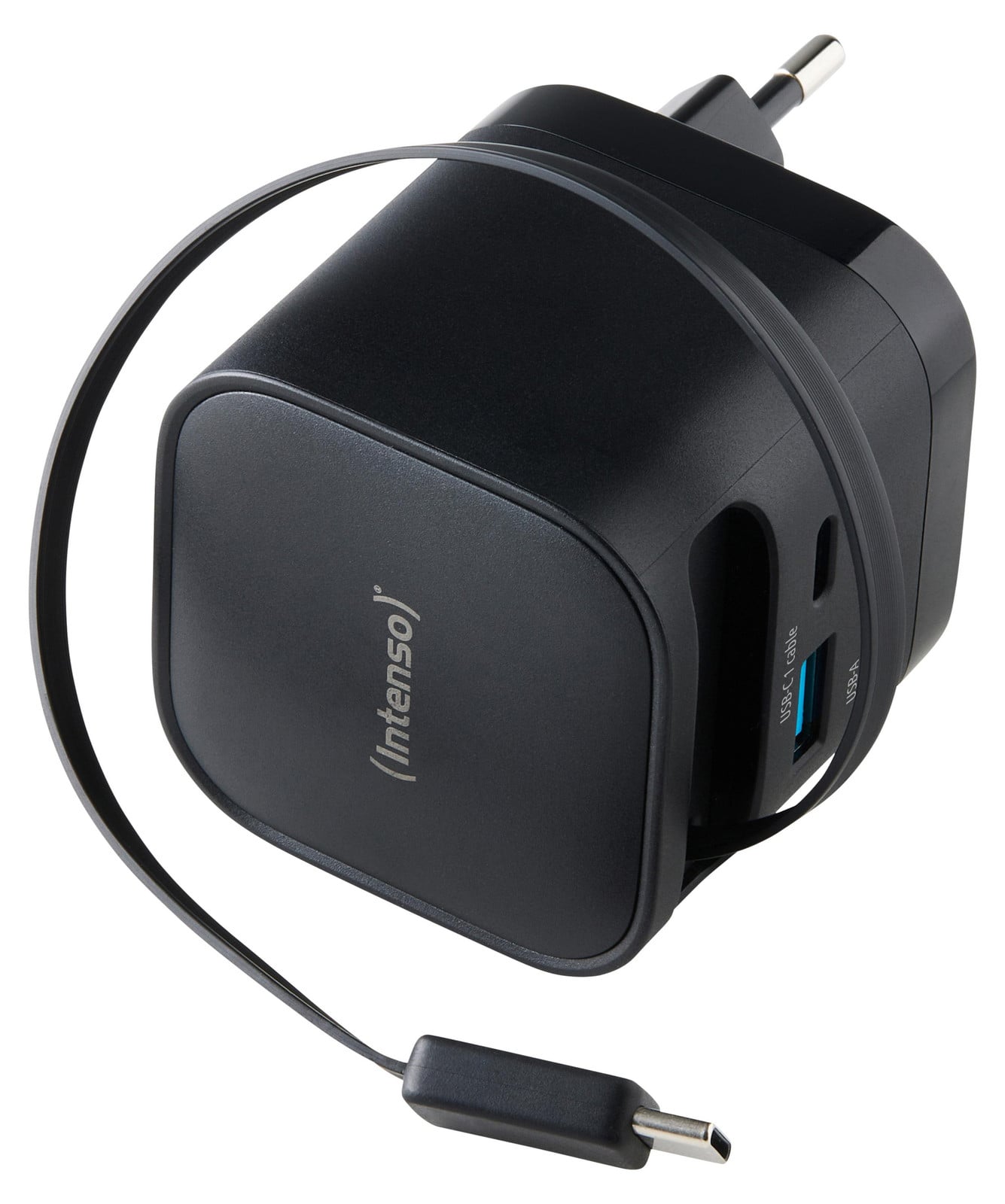 Intenso Compact Fast Charger 65W USB-C/USB-A Zwart
