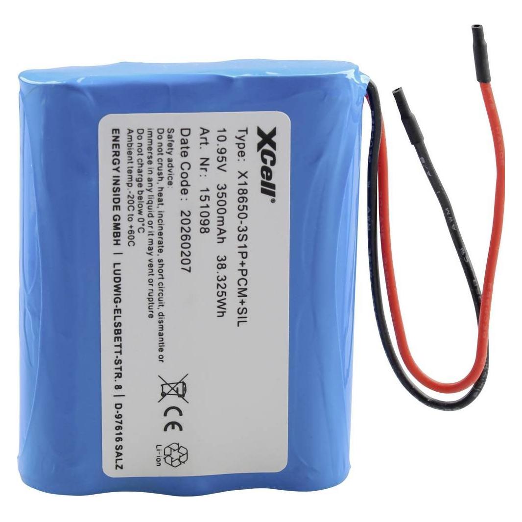 XCell Spezial-Akku 3x 18650 Li-Ion 11.1 V 3500 (11.10 V) (151098)