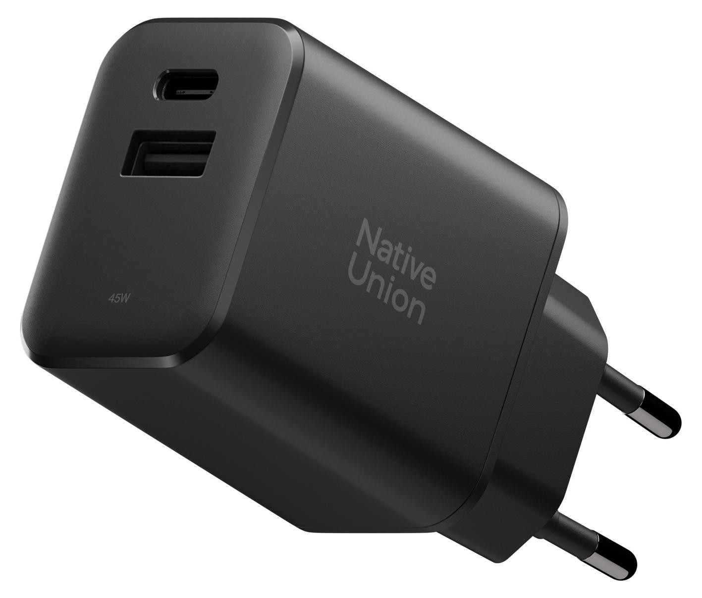 Native Union Fast Gan Oplader met PD, 45W, 2 poorten, zwart
