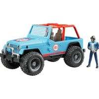 02541 Jeep Cross Country Racer mit Rennfahrer, Modellfahrzeug blau