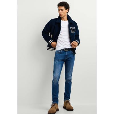 Skinny-fit-Jeans PEPE JEANS "skinny fit jeans SKINNY JEANS FINSBURY", Herren, Gr. 29, Länge 30, blau (faded true blau), 93% Baumwolle, 6% Polyester, 1% Elasthan, Jeans