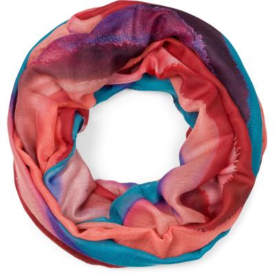 Loop STYLEBREAKER "Bunter Loop Aquarell Farbverlauf Streifen", Damen, rot (rot, orange), Obermaterial: 100% Viskose CV., Modisch, Modetücher Loop