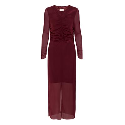 Midikleid KAFFE "Kleid KAchai", Damen, Gr. M, N-Gr, rot (windsor wine), Obermaterial: 94% Polyamid PA. 6% Elasthan EL., Kleider Midikleid