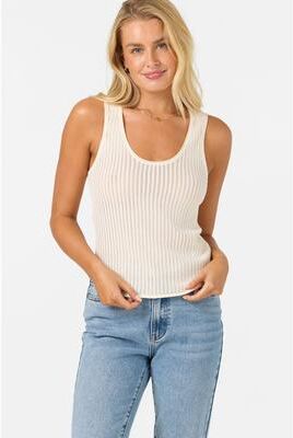 O'Neill s Caldwell Knit Tank Top in Tofu, Size 2XL, Polyester/Viscose