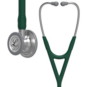 Littmann Stethoskop Cardiology IV Diagnostic, mit Doppelkopf, 69 cm Doppelschlauch, dunkelgrün, Bruststück aus Edelstahl