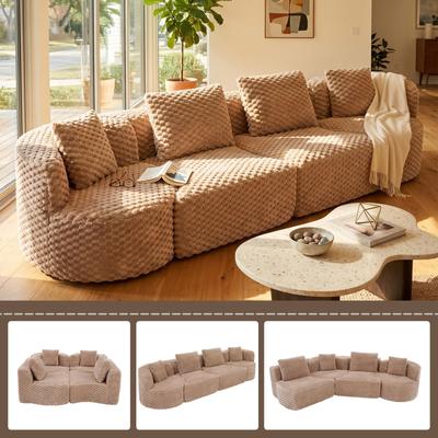 Loedds Polyester Modular Sectional Sofa with Deep Seats