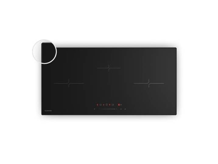 Klarstein Velaire Induktionskochfeld - 80cm, 3-Zonen, 5500W Boost, Touch-Slider, Timer, Kindersicherung, Restwärmeanzeige, Glas, Minimalistisches Design, Kochfeld Induktion