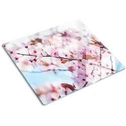 GLASPLATTE 60x52 cm Kirschblüten