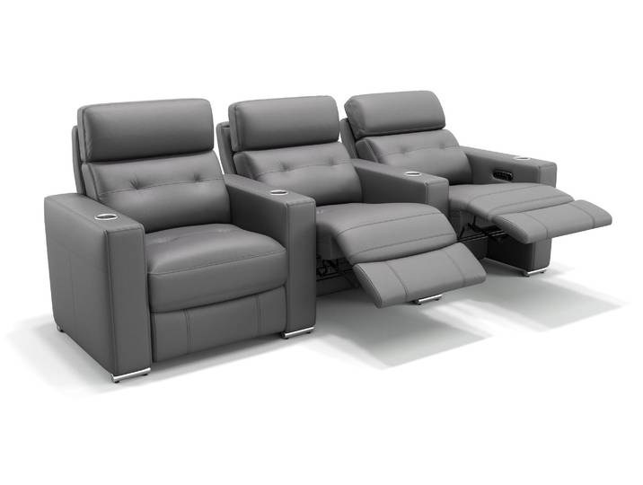 Leder 3-Sitzer Kinosofa MATERA mit Funktion