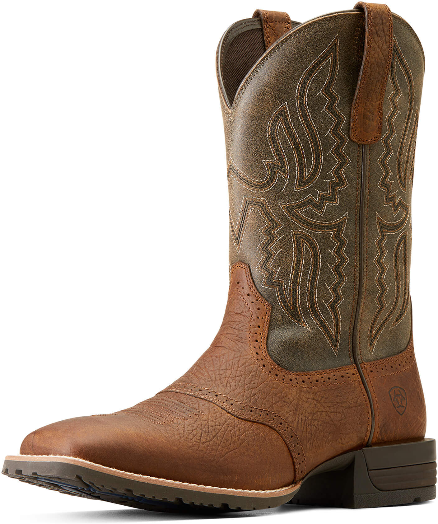 Men's Hybrid Ranchway Cowboy Boots in Earth, Size: 14 EE / Wide by Ariat
