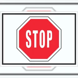 HB-Druck Stop Symbol Aufkleber A8 (52x74mm)