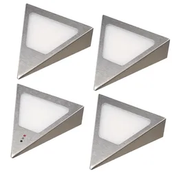 4er Set Dreiecksunterbauleuchte mit integriertem Sensor warmweiss