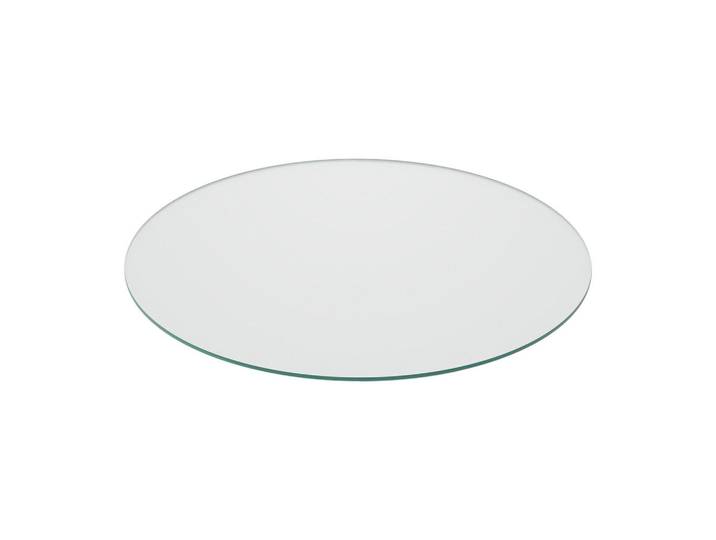 Relaxdays Glasplatte Transparent ESG Sicherheitsglas 80 cm, Glas, Rund, 80x0.8x80 cm, Esszimmer, Esstische, Tischsysteme