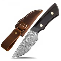 Muxel Klein, handlich, schick- Das Vielseitige Outdoormesser, Hackmesser und Fleischmesser für Küche und Abenteuer mit Lederscheiide