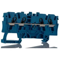 Wago DIN-Schienen-Klemmleiste 4x4mm2 blau, Elektronikzubehör + Gehäuse, Blau