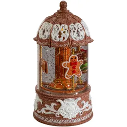 Konstsmide Weihnachtsbeleuchtung Wasserlaterne Lebkuchen Karussell, braun, rotierend