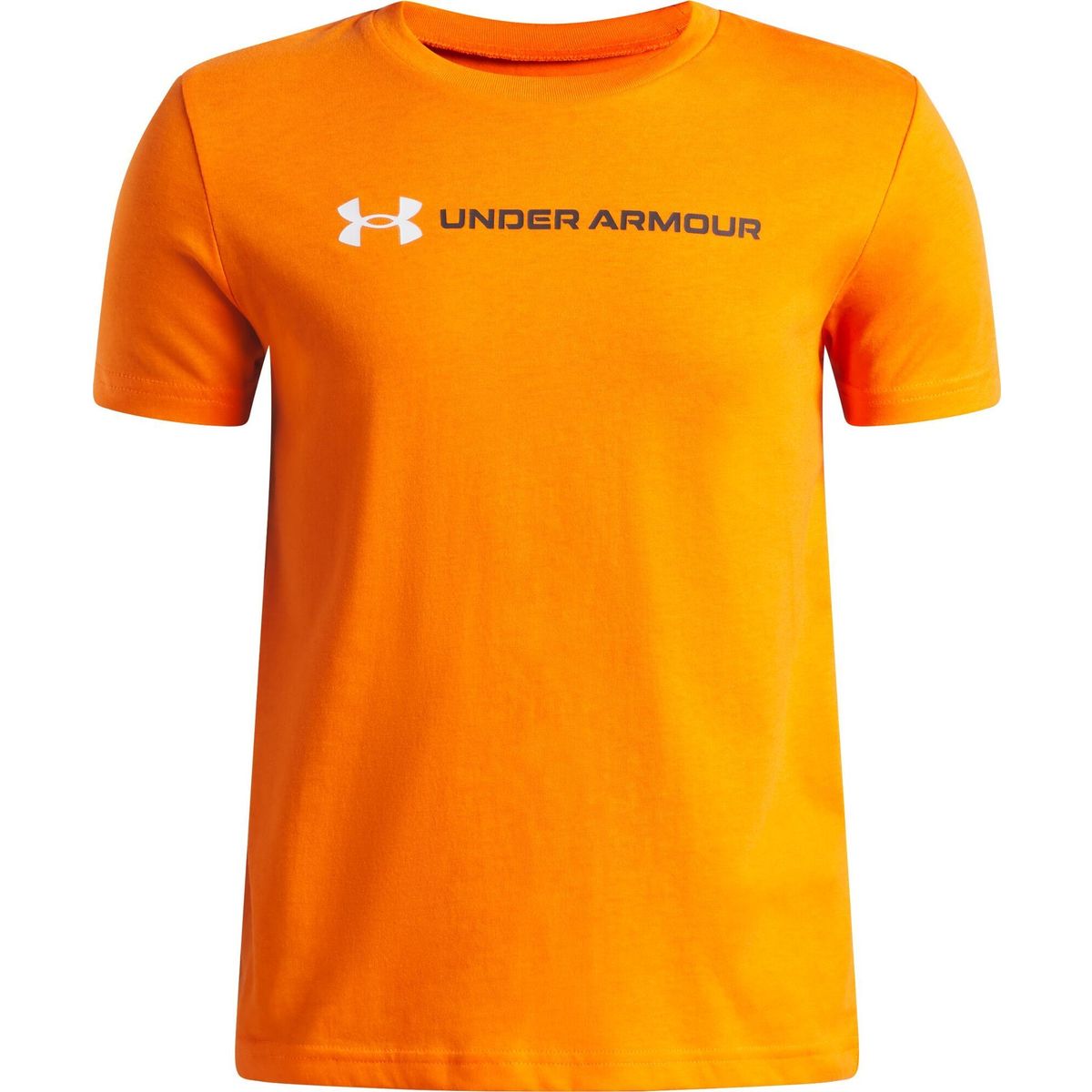 Under Armour B Logo Wordmark SS orange white (808) S 1389963-808-YSM