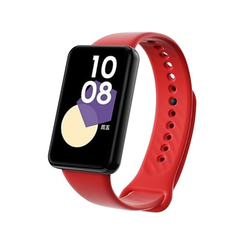 Wigento TPU-horlogeband voor Honor Band 9 met zwarte gesp, Rood
