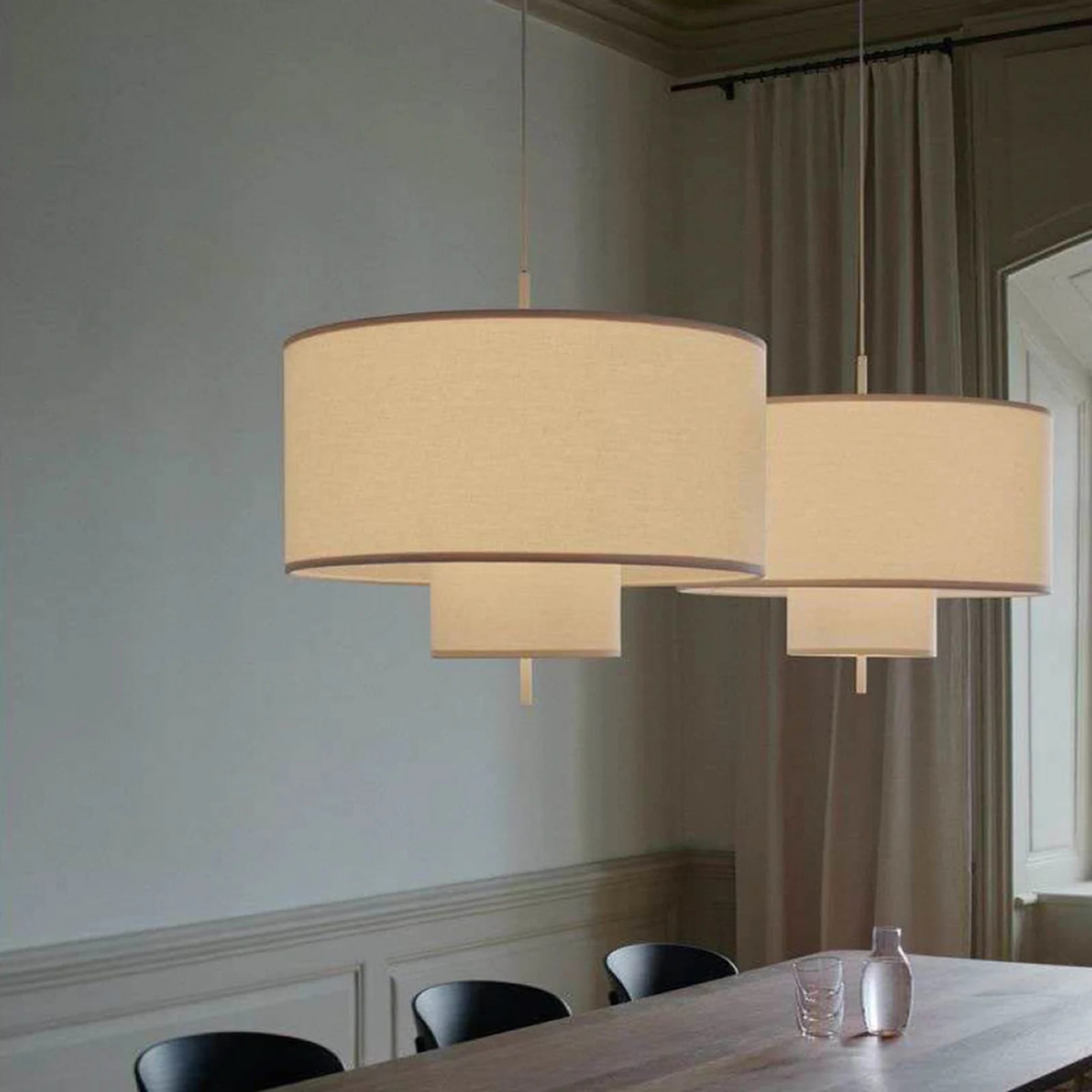 New Works Margin hanglamp, wit, Ø 70 cm, textiel en metaal