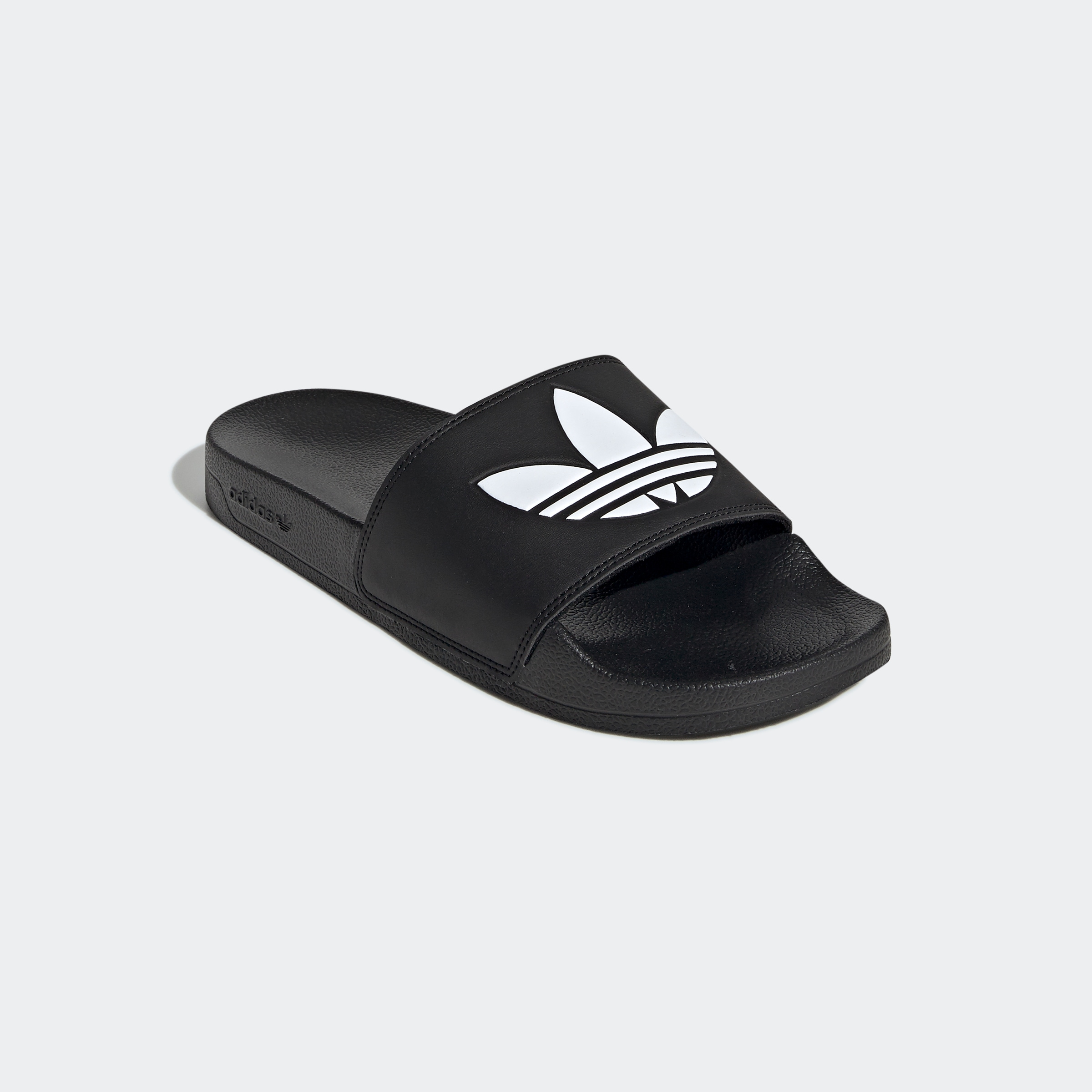 Badesandale ADIDAS ORIGINALS "LITE ADILETTE", Herren, Gr. 38, schwarz-weiß (core schwarz, cloud weiß, core schwarz), Synthetik, clean, Schuhe Badesandale, Badelatschen