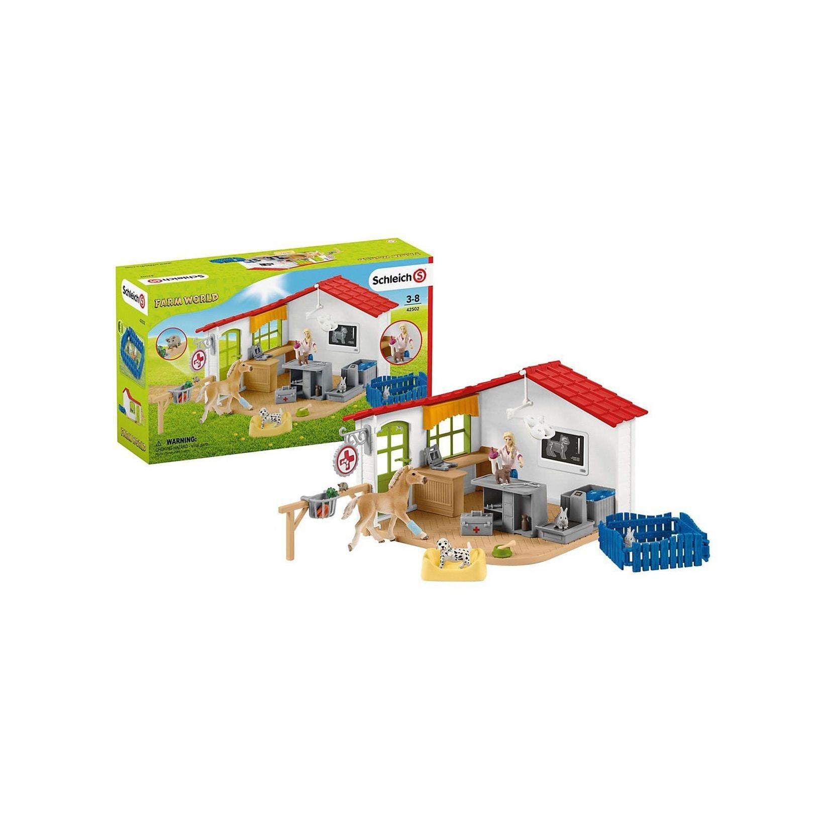 Schleich 42502 - Farm World - Tierarzt Praxis mit Haustieren