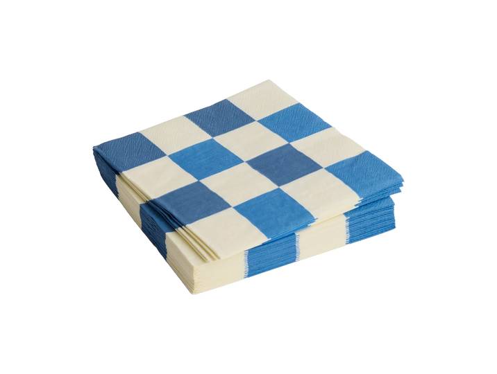 HAY Serviette Pattern Lunch Check 33x33 cm Lot de 20 Off white-blue M