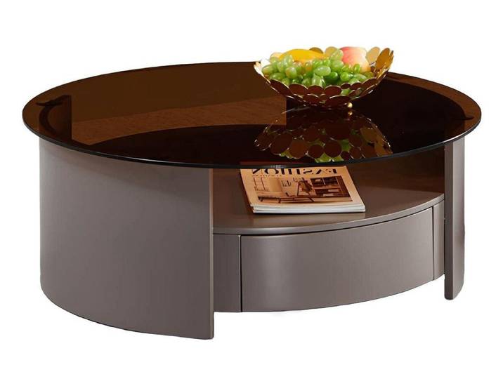 Xlmoebel Beistelltisch Eleganter grauer Kaffeetisch im modernen Luxus-Design (Couchtisch + Beistelltisch), Hergestellt in Europa