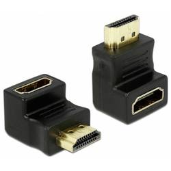 Delock 65071 HDMI Adapter [1x HDMI-Stecker - 1x HDMI-Buchse] Schwarz vergoldete Steckkontakte