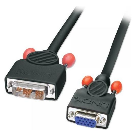 Lindy 3m DVI-A-/VGA VGA (D-Sub) Black (3 m) (41157)