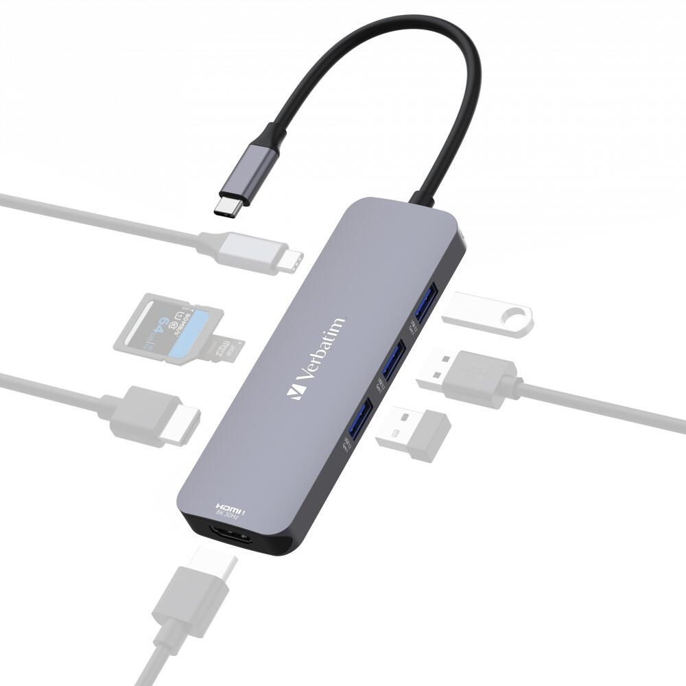 verbatim Multiport-Adapter CMH-08 32151