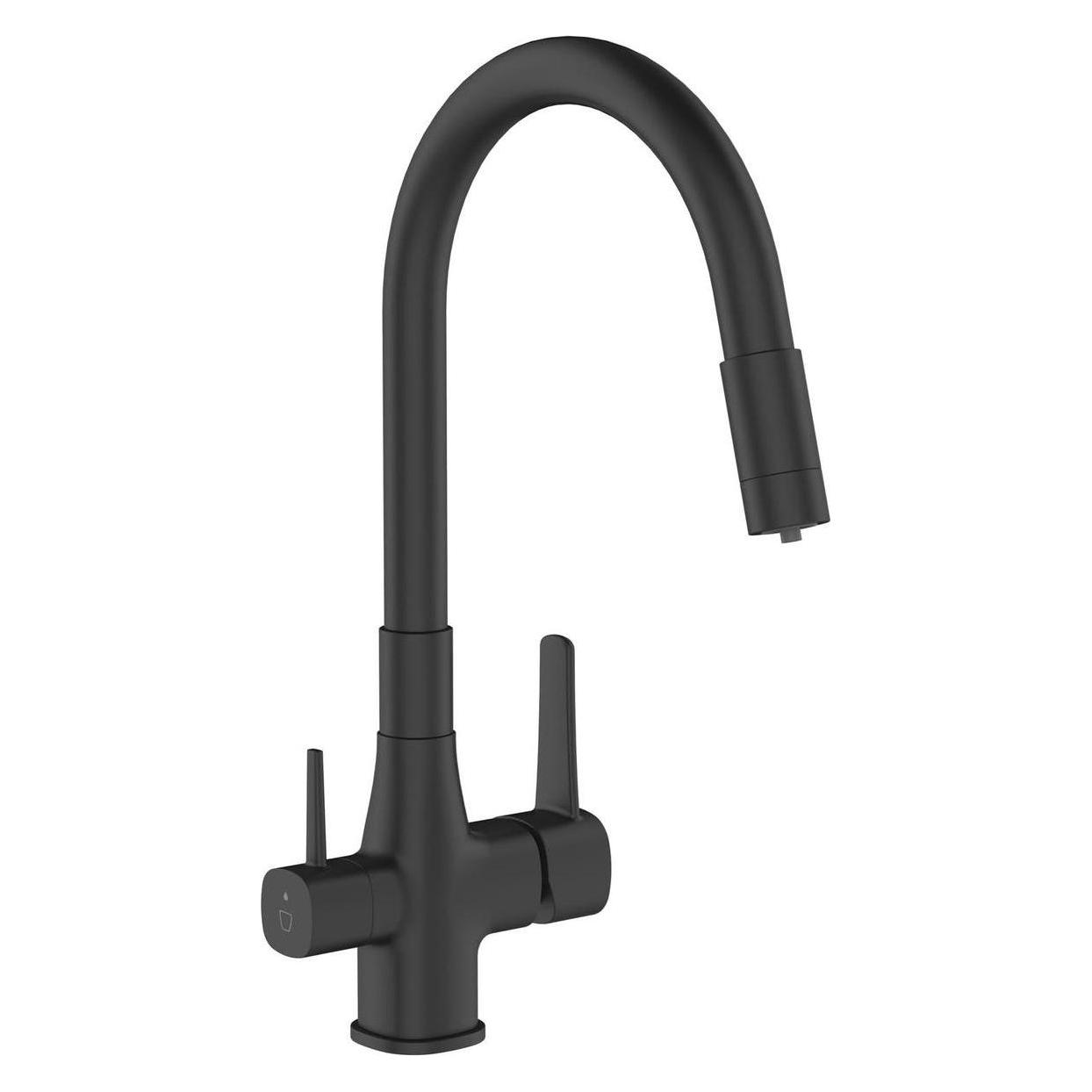 Invena Mixer Kitchen Glamour With Filter Black (BZ-02-F04-V)
