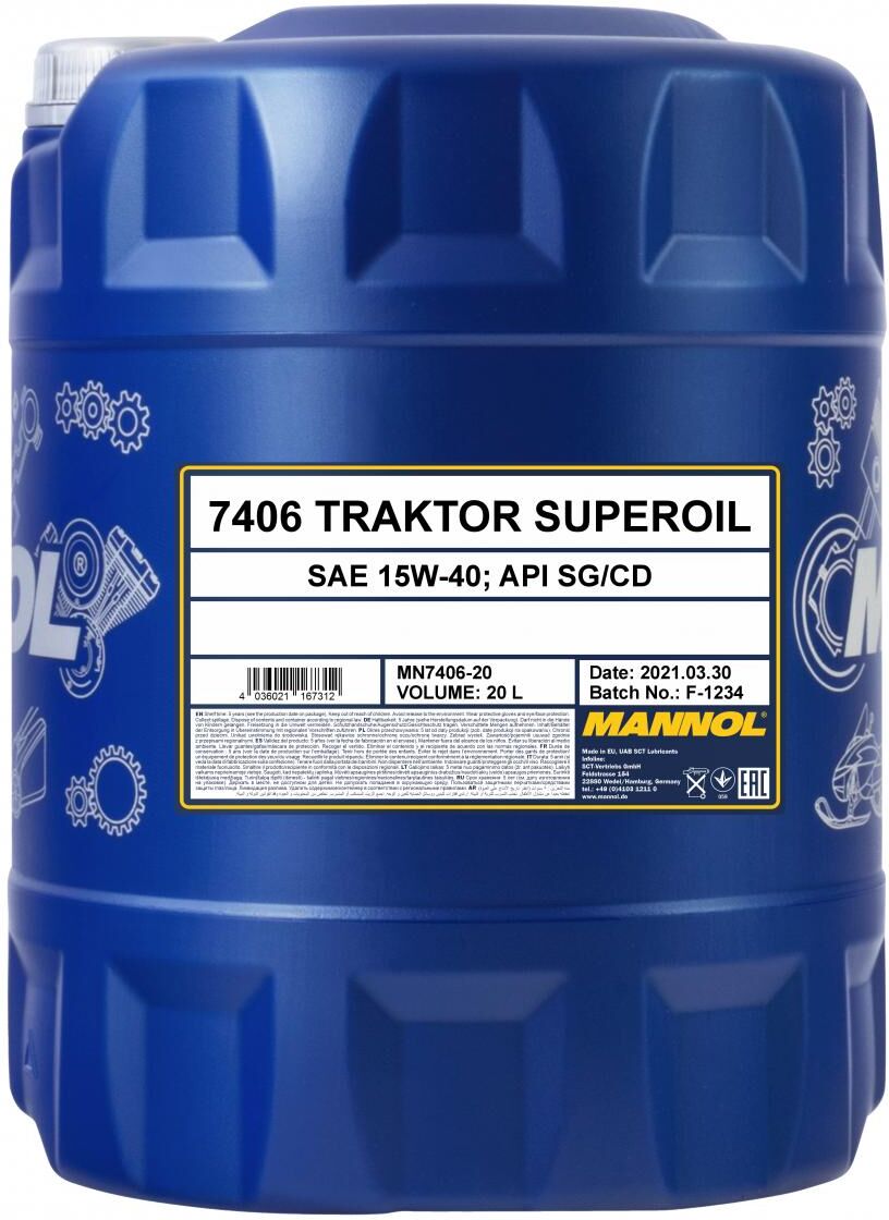 Sct - Mannol Motoröl Mannol Traktor Superoil 15w-40 [20l] Mn740620 20l