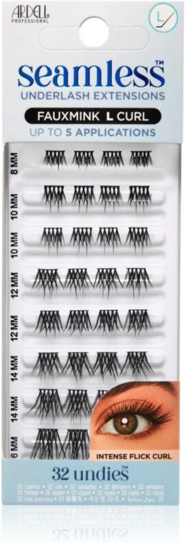 Ardell Seamless Refill Light Modern FauxMink stick-on cluster lashes L Curl 32 pc