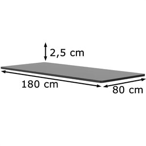 FlexiSpot Tischplatte PR1808-Black, rechteckig, 180 x 80cm, schwarz
