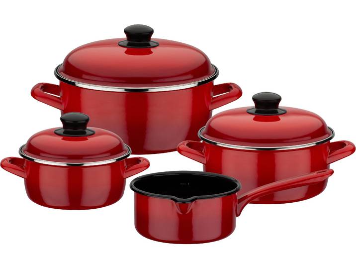 Topf-Set GSW Red Shadow , rot, Töpfe, Topf-Set, Induktion