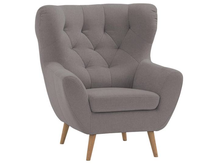Stylife Ohrensessel, Taupe, Holz, Buche,Birke, Buche, vollmassiv,teilmassiv, Uni, 88x104x92 cm, Fußauswahl, Stoffauswahl, erweiterbar (Typenauswahl), in verschiedenen Holzarten erhältlich, Wohnzimmer, Sessel, Ohrensessel