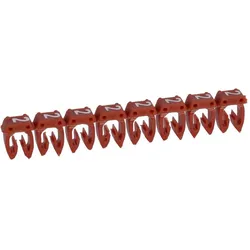 Legrand 038222 Kennzeichnungssystem CAB 3,f. Leiterquerschnitt 1,5 bis 2,5 mm2, Ziffer:2 (Rot)  - 1200 Stück