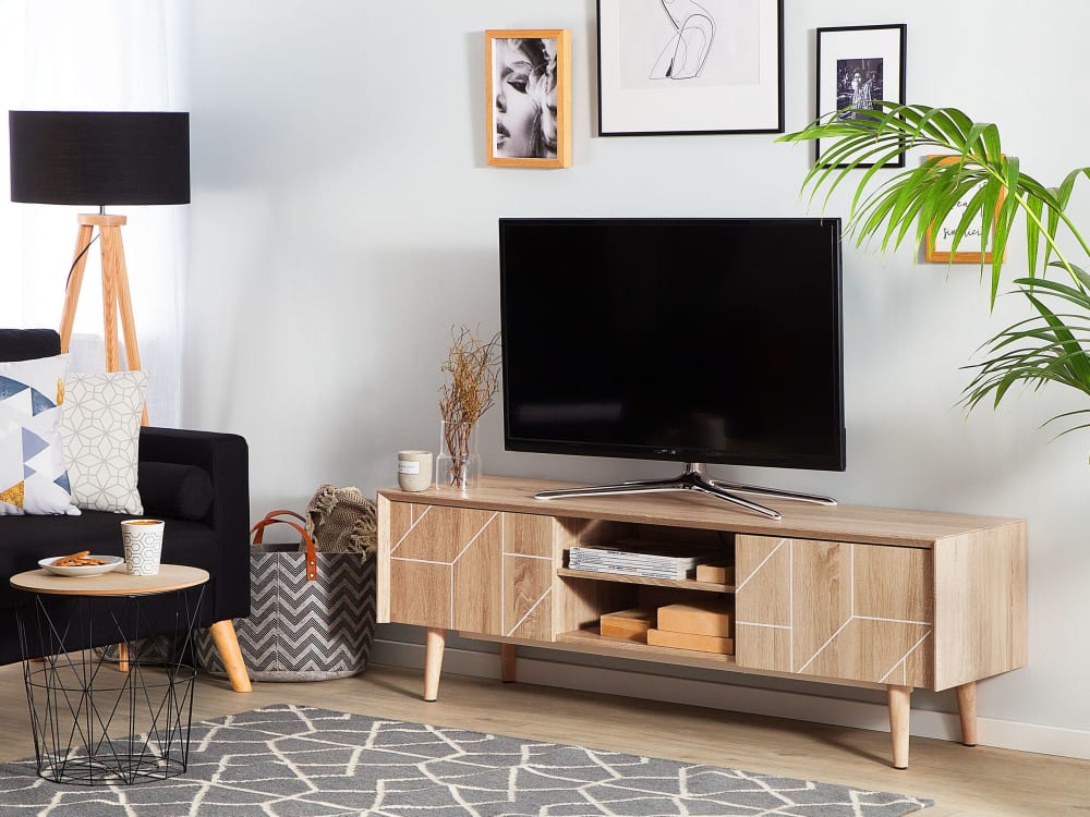 Beliani Mueble tv  marrón claro