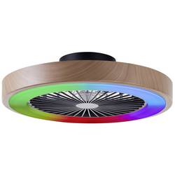 Brilliant G60060/09 Slimline LED-Deckenleuchte mit Ventilator LED-Modul LED fest eingebaut 40 W Schwarz, Holz